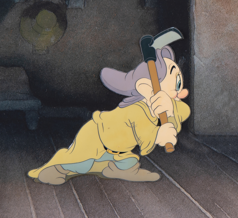 Lot 607 Dopey production cel from Snow White and the Seven Dwarfs