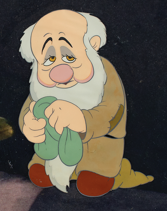 Lot 609 Sleepy production cel from Snow White and the Seven Dwarfs