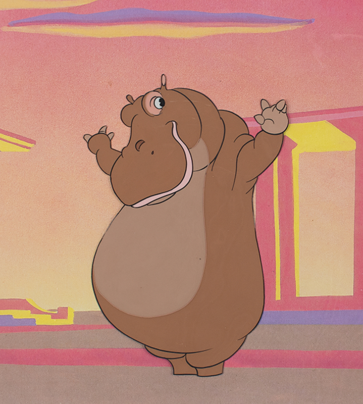 Lot 619 Hyacinth Hippo production cel from Fantasia