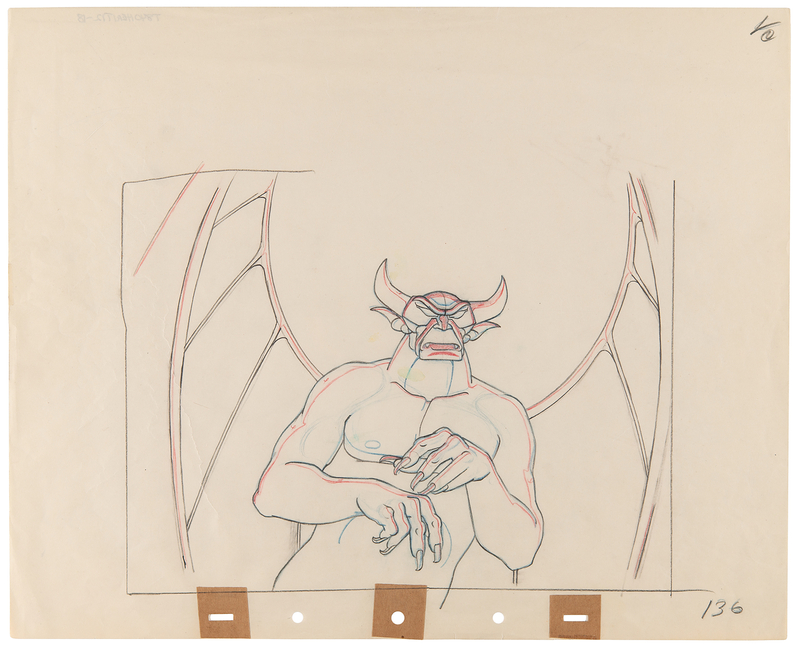 Lot 616 Chernabog production drawing from Fantasia