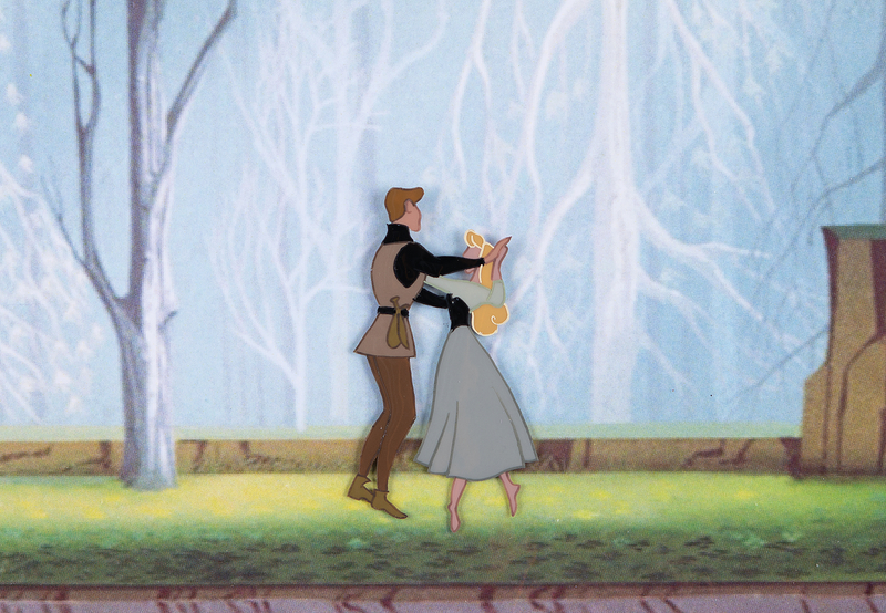 Lot 689 Briar Rose and Prince Phillip production cel from Sleeping Beauty