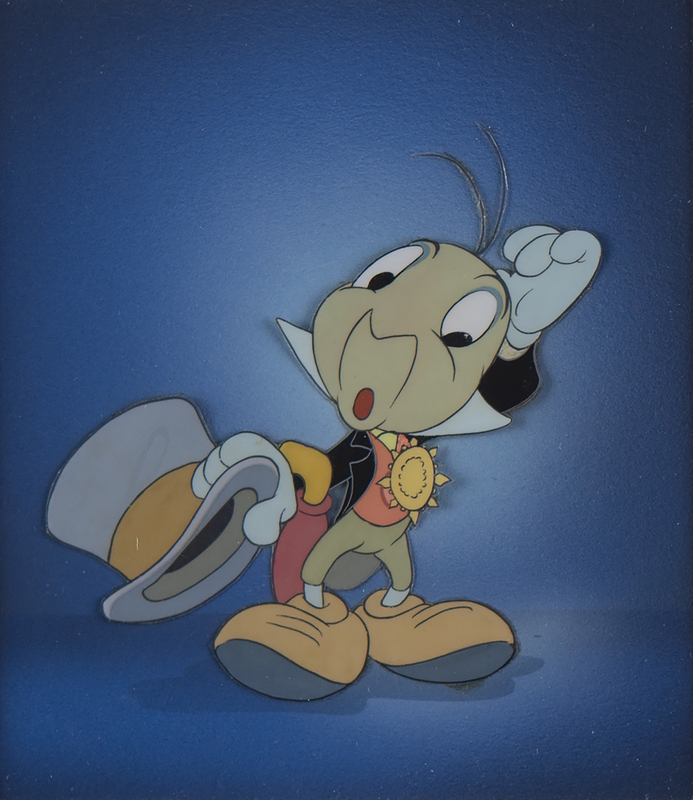 Lot 625 Jiminy Cricket production cel from Pinocchio