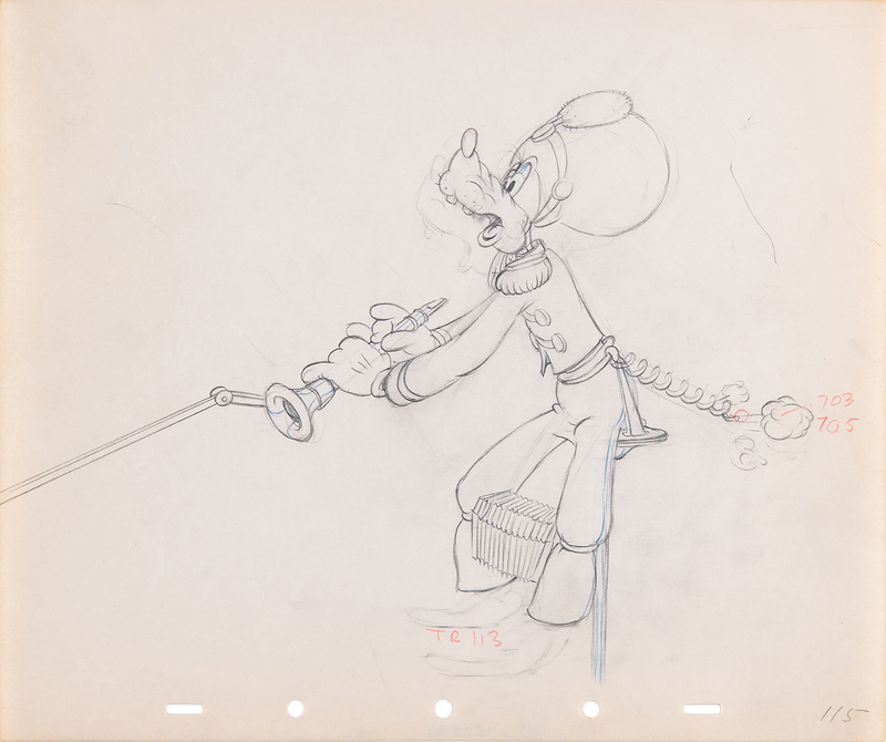 Lot 666 Goofy production drawing from Mickey's Amateurs