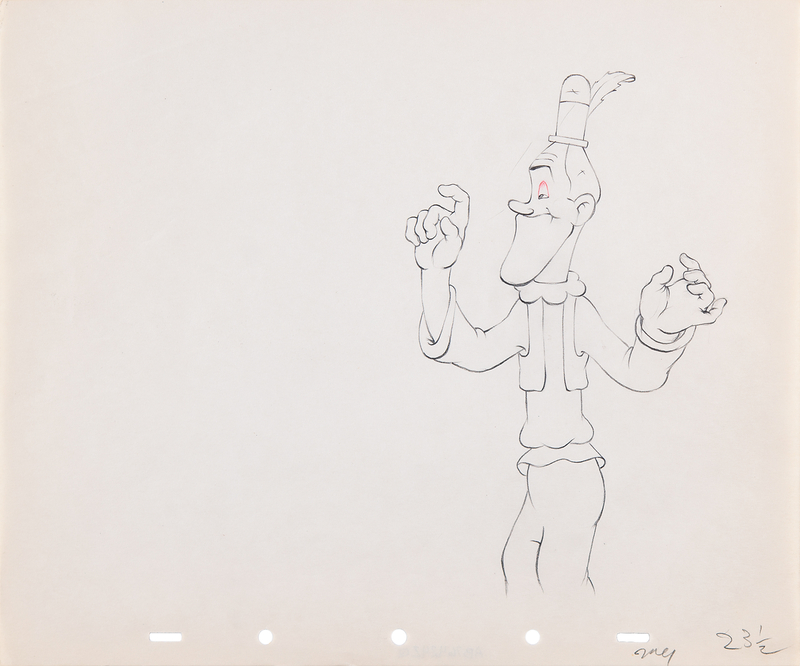 Lot 673 Stan Laurel production drawing from Mother Goose Goes Hollywood