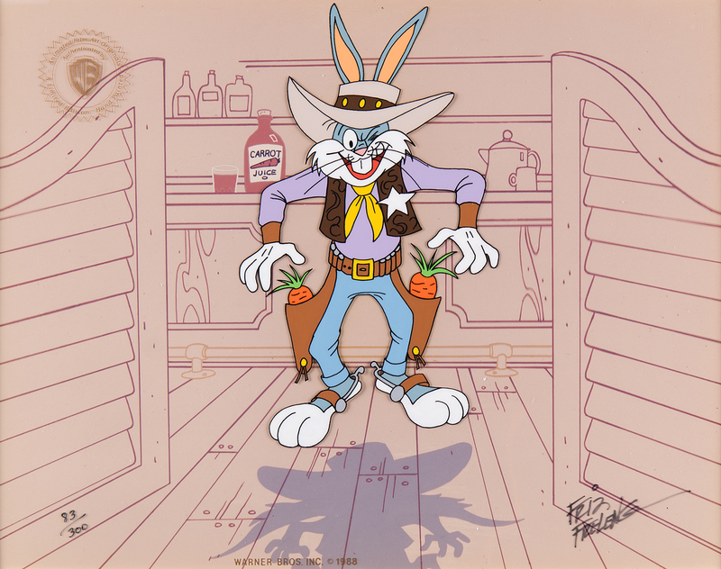 Lot 712 Friz Freleng signed limited edition cel for Bugs Bunny: The Showdown II (#83/300)