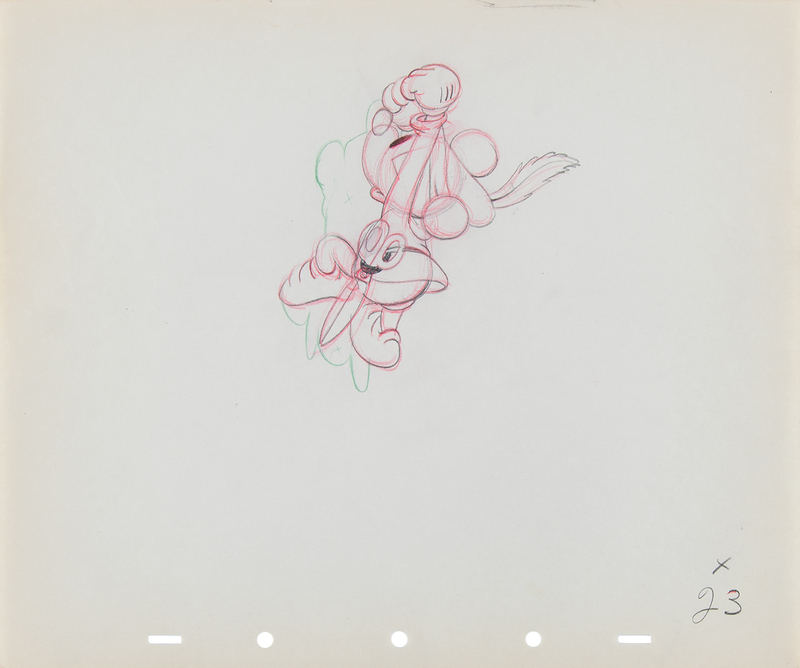 Lot 669 Mickey Mouse production drawing from Brave Little Tailor