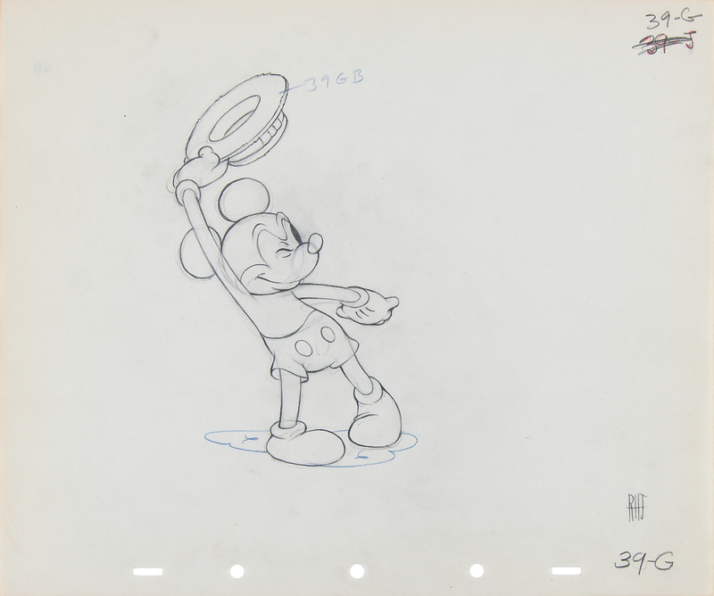 Lot 676 Mickey Mouse production drawing from Society Dog Show