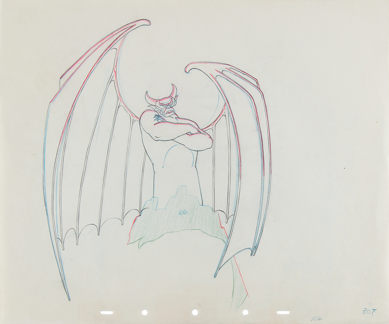 Lot 617 Chernabog production drawing from Fantasia