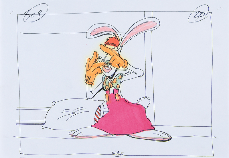 Lot 699 Roger Rabbit production storyboard drawing from Who Framed Roger Rabbit