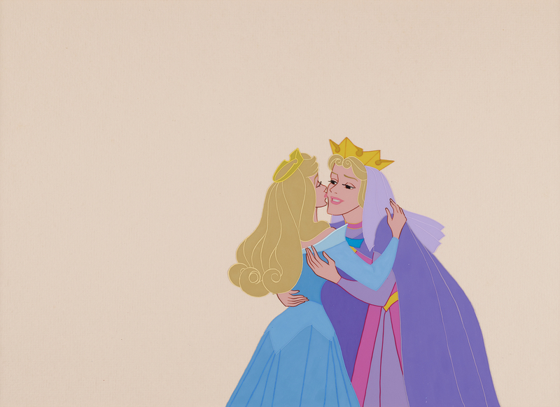 Lot 640 Princess Aurora and Queen Leah production cel from Sleeping Beauty