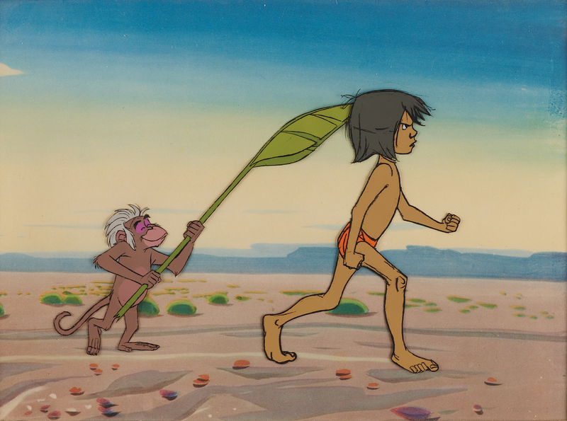 Lot 694 Mowgli and Flunkey production cels from The Jungle Book