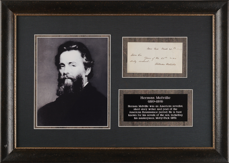 Lot 258 Herman Melville Autograph Note Signed, Penned During the Dawn of His Moby-Dick Masterpiece