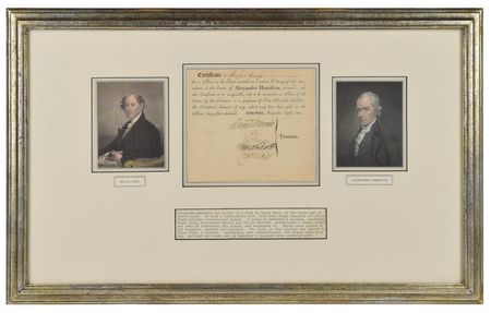 Lot #76 Alexander Hamilton Estate Document