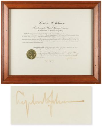 Lot #38 Lyndon B. Johnson Document Signed as President - Image 3