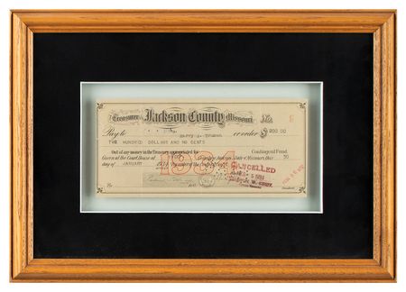 Lot #63 Harry S. Truman Signed Check - Image 2