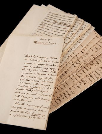 Lot #249 Washington Irving Handwritten Manuscript