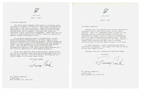 Lot #23 Jimmy Carter (2) Typed Letters Signed