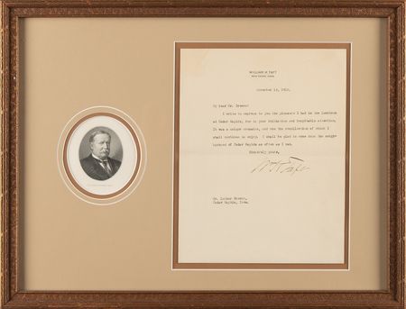 Lot #26 Grover Cleveland and William H. Taft (2) Signed Letters - Image 2