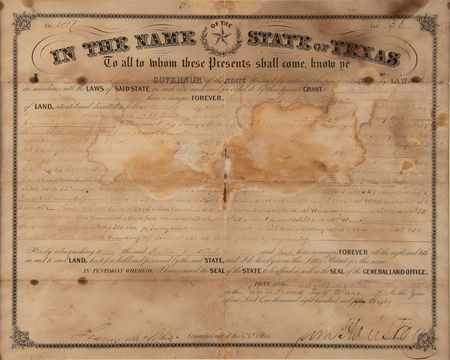 Lot #116 Sam Houston Document Signed as Governor of Texas - Image 2