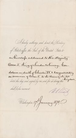 Lot #10 U.S. Grant Document Signed as President,