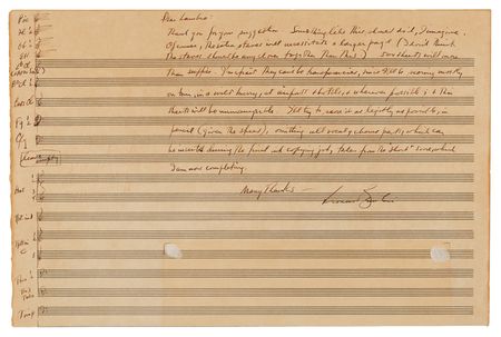 Lot #342 Leonard Bernstein Autograph Orchestration