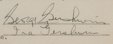 Lot #368 George and Ira Gershwin Document Signed, Allocating Their Earnings from RKO Studios - Image 2