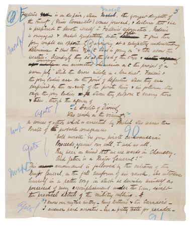 Lot #348 William S. Gilbert Handwritten Synopsis of 'The Pirates of Penzance,' with Extensive Lyrical Quotations - Image 3