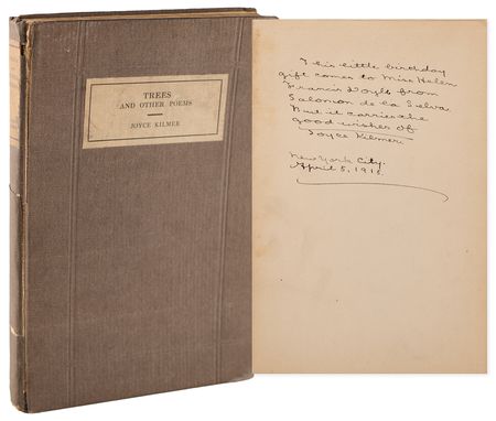 Lot #251 Joyce Kilmer Archive: (2) Signed Books (Trees and Other Poems, The Younger Choir), (4) Signed Letters, and Autograph Manuscript of “Poets” - Image 2
