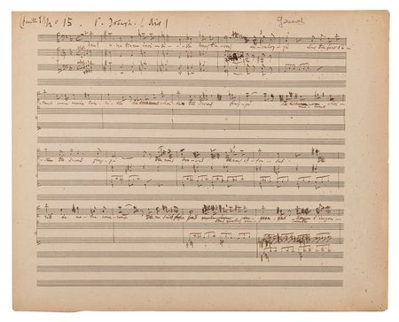 Lot #349 Charles Gounod Handwritten Musical