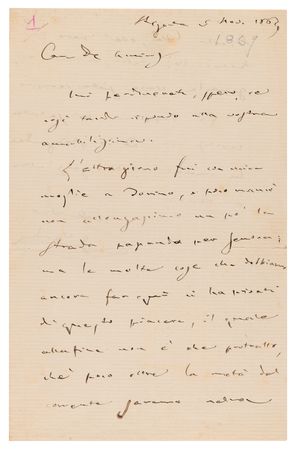 Lot #362 Giuseppe Verdi Autograph Letter Signed