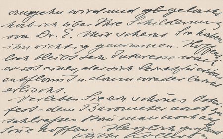 Lot #219 Kathe Kollwitz Autograph Letter Signed - Image 2