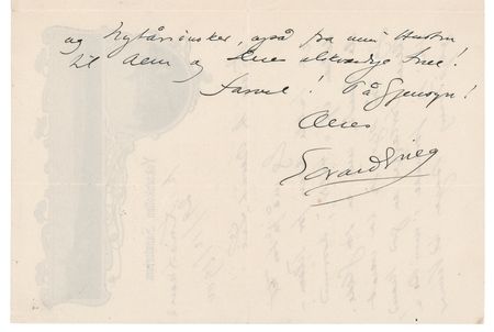 Lot #396 Edvard Grieg Autograph Letter Signed - Image 3