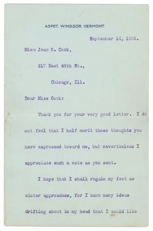 Lot #230 Augustus Saint-Gaudens Typed Letter Signed - Image 1