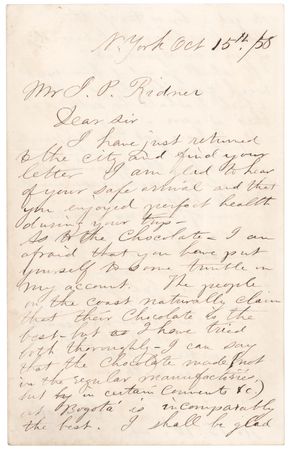 Lot #213 Frederic Edwin Church Autograph Letter