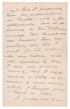 Lot #271 Ambrose Bierce Autograph Letter Signed on Publishing with William Randolph Hearst - Image 1