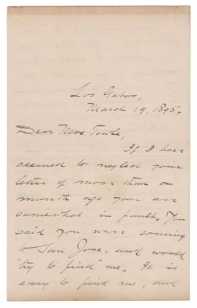 Lot #272 Ambrose Bierce Autograph Letter Signed: 
