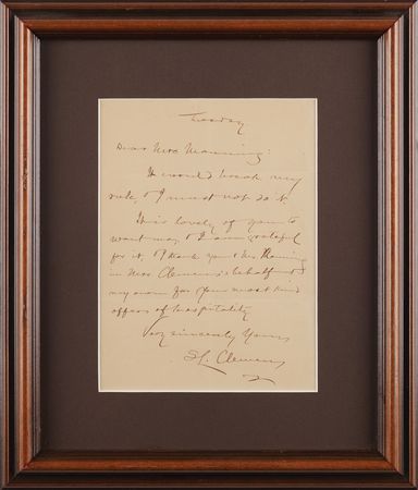 Lot #242 Samuel L. Clemens Autograph Letter Signed