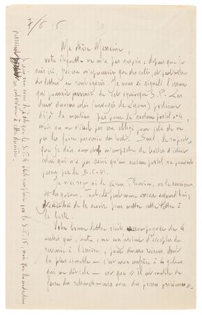Lot #357 Maurice Ravel Autograph Letter Signed on