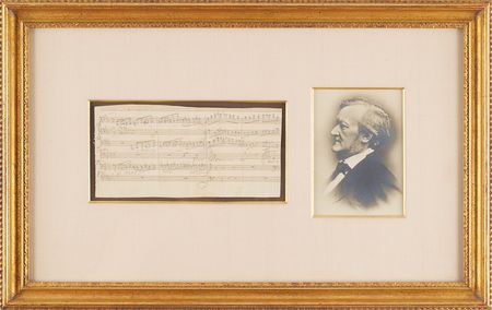 Lot #365 Richard Wagner Handwritten Musical Manuscript from 'Tannhäuser' - Image 1