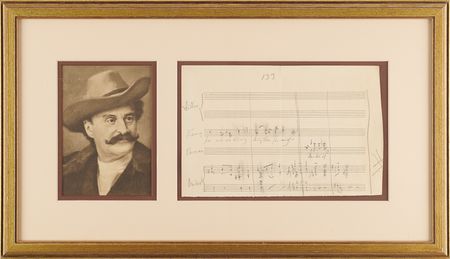 Lot #361 Johann Strauss II Handwritten Musical