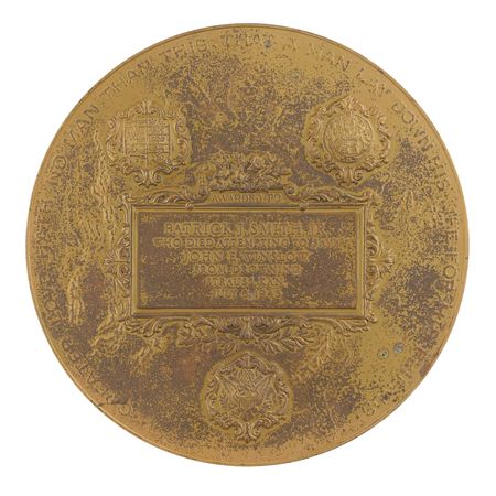 Lot #89 Carnegie Hero Fund Commission Medal Awarded Posthumously for the Heroic Sacrifice of Patrick J. Smith, Jr. - Image 2