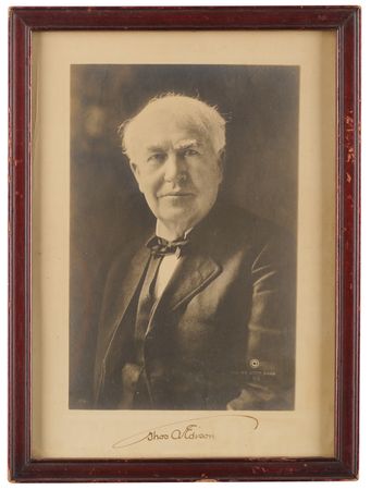 Lot #96 Thomas Edison Signed Photograph by Walter