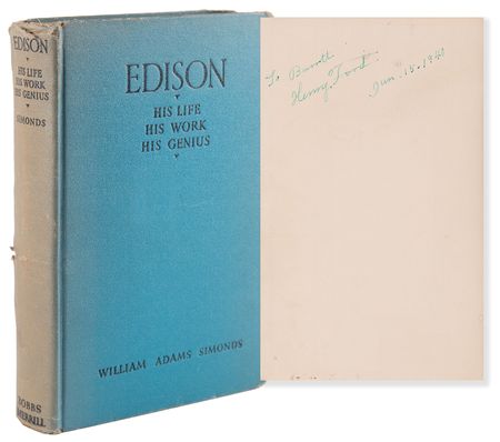 Lot #132 Henry Ford Signed Book - Edison: His