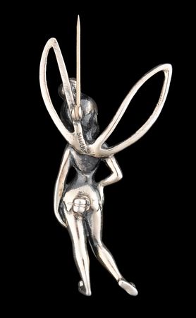 Lot #647 Peter Pan: Tinker Bell Sterling Silver Presentation Pin Commissioned by Walt Disney - Image 2