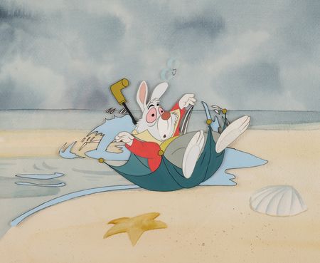 Lot #687 White Rabbit production cels from Alice in Wonderland - Image 1