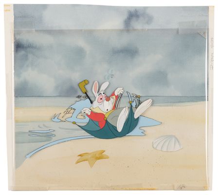 Lot #687 White Rabbit production cels from Alice in Wonderland - Image 2