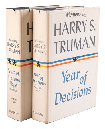 Lot #62 Harry S. Truman (2) Signed Books - Memoirs: Year of Decisions and Years of Trial and Hope - Image 1