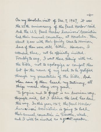 Lot #165 Mitsuo Fuchida Autograph Letter Signed on 