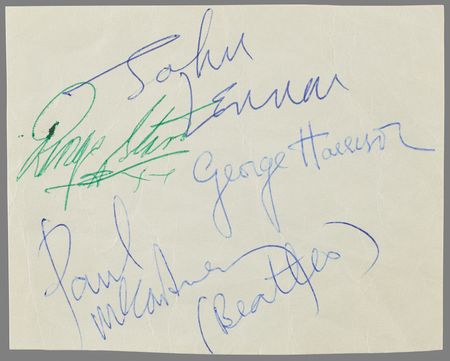 Lot #369 Beatles Signatures - Adelphi Theatre,