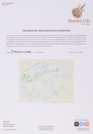 Lot #369 Beatles Signatures - Adelphi Theatre, Slough (May 18, 1963) - Image 2